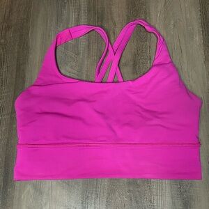 NWOT Lululemon Energy LonglineBra w/ pads Sz 6 *sonic pink*